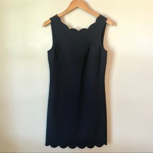 J.Crew Factory scalloped edge navy dress, size 4